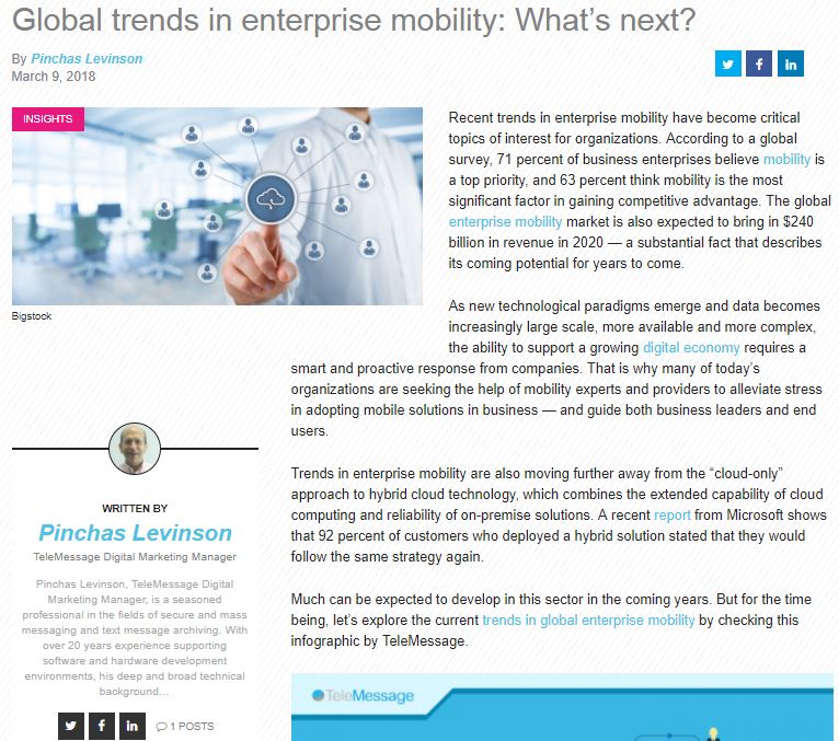 Global trends in enterprise mobility - What’s next