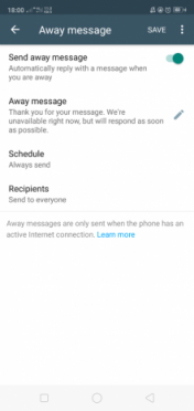 away message android 3