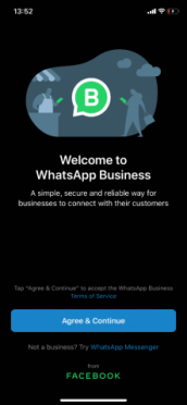 go to whatsapp business on ios