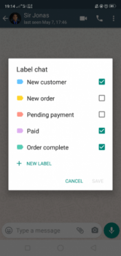 type of label android