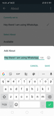 whatsapp business activities android 4