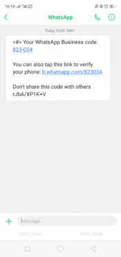 whatsapp business clicking verify on android 1