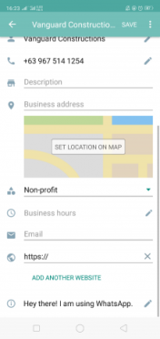 whatsapp business desired fields android 2