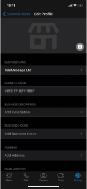whatsapp business desired fields ios 1